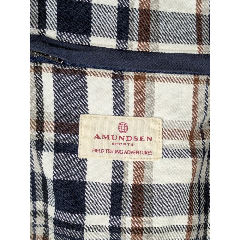 Amundsen Skauen Flannel Zip Button Field Shirt Womens Medium Plaid - Picture 4 of 14